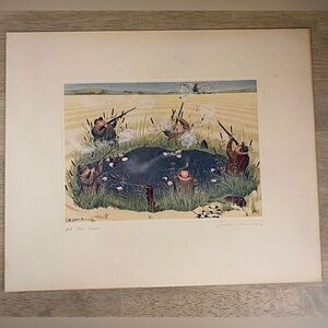 JUSTIN MURRAY (1912 - 1987) SIGNED‎ LITHOGRAPH PRINT "At The Club” S.F CA